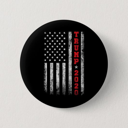 2020アメリカ国旗のヴィンテージ 缶バッジ (正面)
