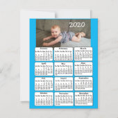 2020カスタムミニカレンダーに写真を追加 マグネット招待状 (正面)