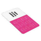 2020カスタム |ホットピンクマゼンタのカレンダー マグネット (右側)