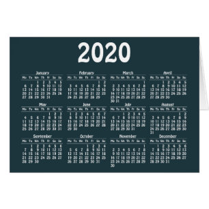 2020カレンダーテンプレートカード