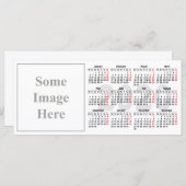 2020カレンダーテンプレートフラットカード (正面/裏面)