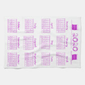 2020カレンダーボルト生地フォントオーキッドキッチン キッチンタオル (横)