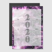 2020カレンダー抽象芸術フラクタル磁気 (正面/裏面)