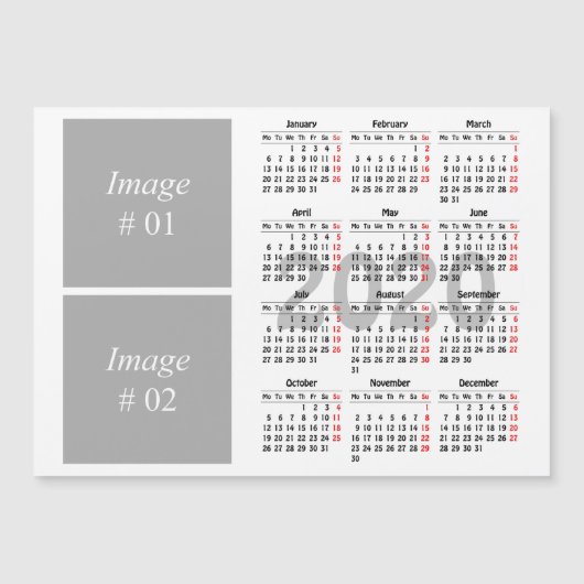 2020カレンダー磁気カード (正面)