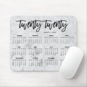 2020カレンダー|のモダンのタイポグラフィおよび大理石の一見 マウスパッド (マウス)