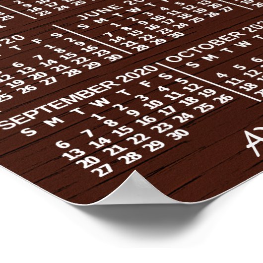 2020カレンダー(新しいバージョンの説明を参照) ポスター (角)