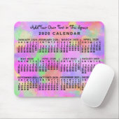 2020カレンダー(新しいバージョンの説明を参照) マウスパッド (マウス)