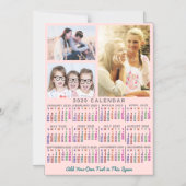 2020カレンダー(新しいバージョンの説明を参照) マグネット招待状 (正面)