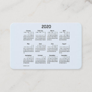 2020カレンダー(Janz Alice Blue Euro) 名刺