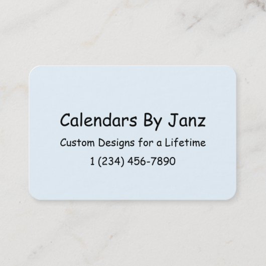 2020カレンダー(Janz Alice Blue Euro) 名刺 (裏面)