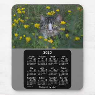 2020キティ猫フラワーカレンダーbyヤンツ マウスパッド