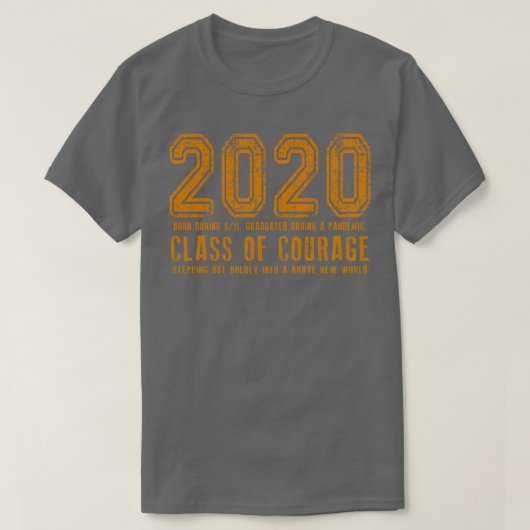 2020クラスのCourage Orange Tシャツ (デザイン正面)