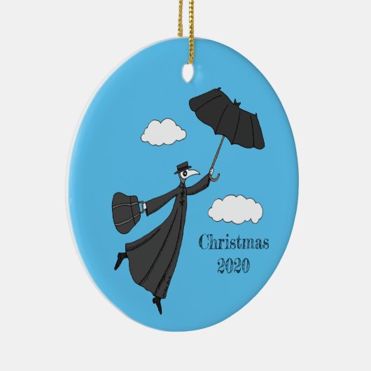 2020クリスマスオーナメントペストドクター飛んでいるこうもり セラミックオーナメント (右)