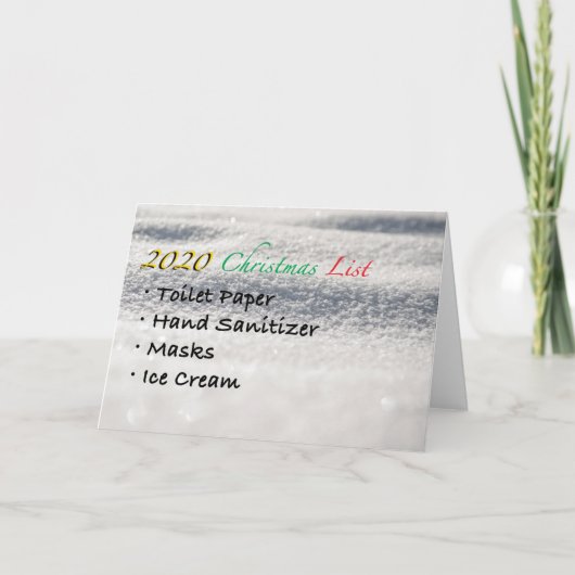 2020クリスマスリストクリスマスカード シーズンカード (正面)