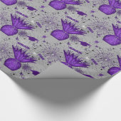 2020グラッドセンターピース – 紫 – グレーラッピングペーパー ラッピングペーパー (角)