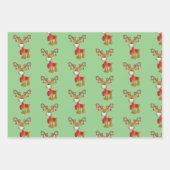 2020コビッドクリスマス顔マスクサンタ雪だるま ラッピングペーパーシート (正面3)