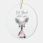 2020コビデおもしろいオ鹿What A Year引用文 セラミックオーナメント (左)