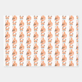 2020コビデクリスマス顔マスク動物かわいい ラッピングペーパーシート (正面3)