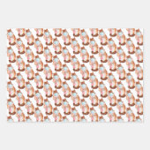 2020コビデクリスマス顔マスク動物かわいい ラッピングペーパーシート (正面)