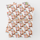 2020コビデクリスマス顔マスク動物かわいい ラッピングペーパーシート (インサイチュ)