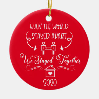 2020コビドカップルロマンチックなクリスマス セラミックオーナメント