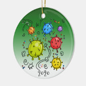2020コロナウイルスCovid-19ウイルス セラミックオーナメント (左)