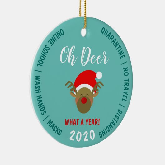 2020コービッドクリおもしろいスマス セラミックオーナメント (右)