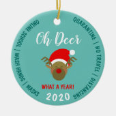 2020コービッドクリおもしろいスマス セラミックオーナメント (正面)