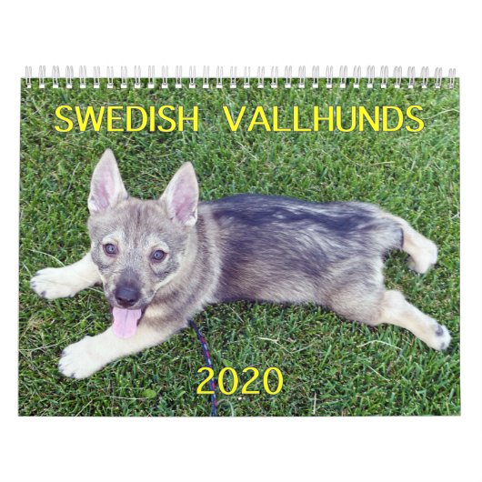 2020スウェーデン語VALLHUND CALLENDAR カレンダー (カバー)