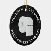 2020トイレおもしろい紙コビッドクリスマスブラック セラミックオーナメント (右)