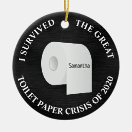 2020トイレおもしろい紙コビッドクリスマスブラック セラミックオーナメント