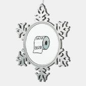 2020トイレ紙ピュータークリスマスオーナメント スノーフレークピューターオーナメント (右)