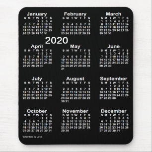 2020ネオンホワイトラージプリントカレンダー(Janz) マウスパッド