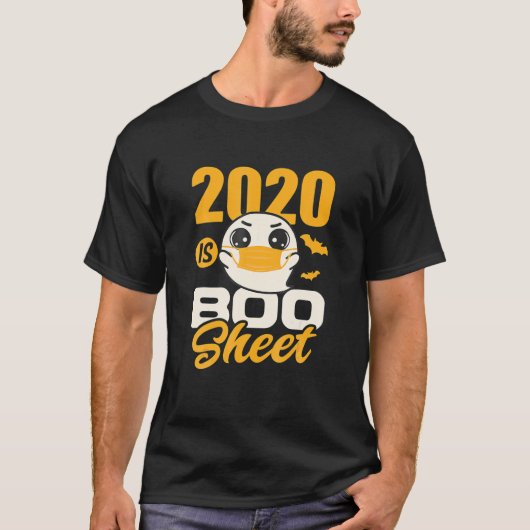 2020ハロウィーンIs Booシート幽霊 Tシャツ (正面)