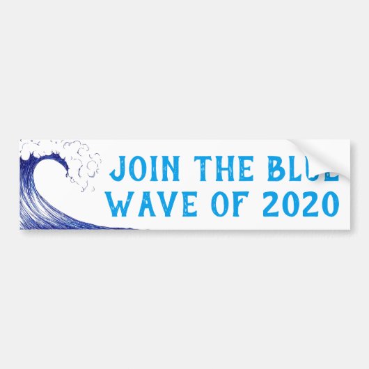 2020バンパーステッカーのBLUE WAVEに参加 バンパーステッカー (正面)