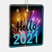 2020パンデミック顔マスククリスマスニューイヤー2021 セラミックオーナメント (右)