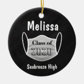2020パーソナライズされた年のパンデミックの卒業 セラミックオーナメント (正面)