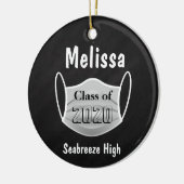 2020パーソナライズされた年のパンデミックの卒業 セラミックオーナメント (左)