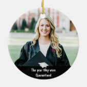 2020パーソナライズされた年のパンデミックの卒業 セラミックオーナメント (裏面)