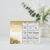 2020パーソナライズされた年新年おめでとうパーソナライズされた ポストカード (スタンド正面)