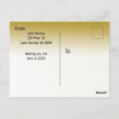 2020パーソナライズされた年新年おめでとうパーソナライズされた ポストカード (裏面)