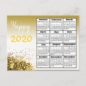 2020パーソナライズされた年新年おめでとうパーソナライズされた ポストカード (正面)