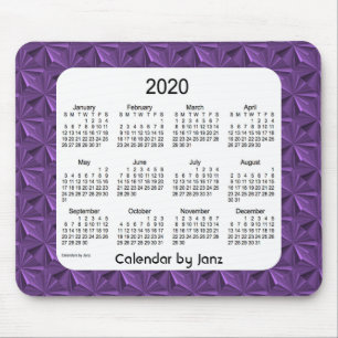2020パープルダイヤモンドカレンダー(Janzマウスパッド) マウスパッド