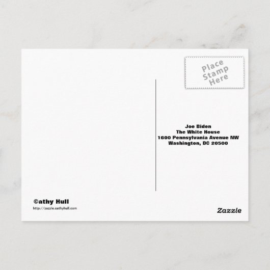 2020ビジョン 感謝の意を表します、ジョー!宛名済みポストカード ポストカード (裏面)