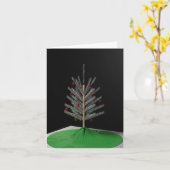 2020ホリデーカード-アルミニウムクリスマスツリー カード (黄色い花)