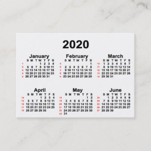 2020ホワイト52週間カレンダー(Janz名刺) 名刺