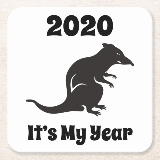 2020マイラット年 スクエアペーパーコースター (正面)