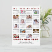 2020モダン年カレンダフォトコラージュ新年 シーズンカード (スタンド正面)