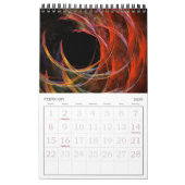 2020モダン抽象芸術 カレンダー (2月 2026)