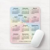 2020レインボー52週大プリントカレンダー(Janz) マウスパッド (マウス)